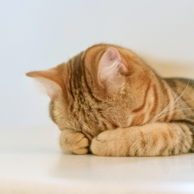 ごめん寝している猫のフリーアイコン