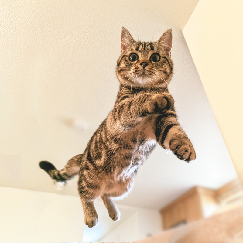 ジャンプする猫のフリーアイコン